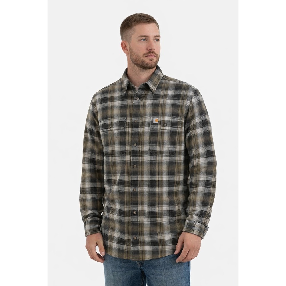 Carhartt Original Fit Men's 100% Cotton Campcore Outdoor Flannel XL TALL Shirt - Picture 1 of 10